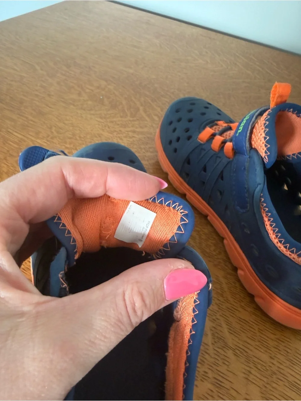 Toddler Navy and Orange Active Shoes by Stride Rite Size 12
